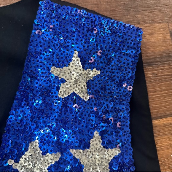 Vtg Bali Chic American Flag Vest Sequins Unisex OS USA Patriot Stars Stripes - Picture 6 of 9